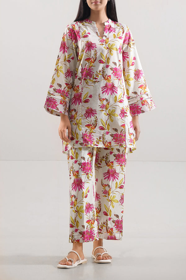 Printed Strip Lawn Stitched 2 Piece (Shirt/Trouser)