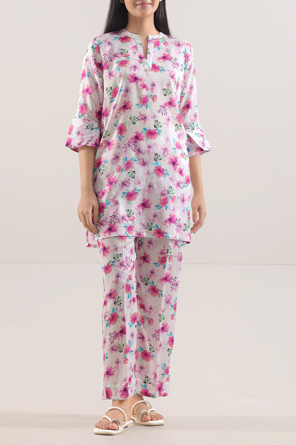 Printed Silk Touch Stitched 2 Piece (Shirt/Trouser)