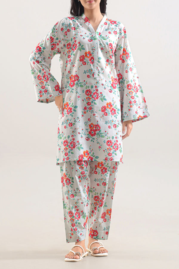 Printed Strip Lawn Stitched 2 Piece (Shirt/Trouser)