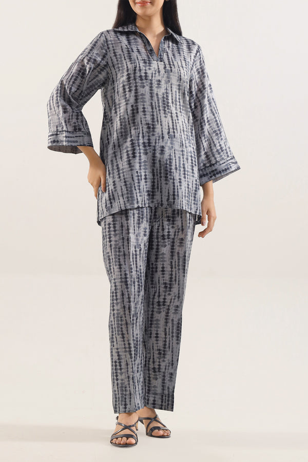 Printed Silk Touch Stitched 2 Piece (Shirt/Trouser)