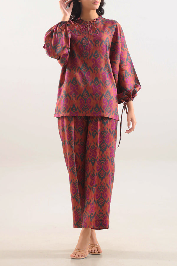 Printed Arabic Lawn Stitched 2 Piece (Shirt/Trouser)