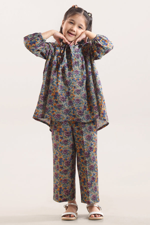 Printed Khaddar Stitched Shirt/Trouser For Kids