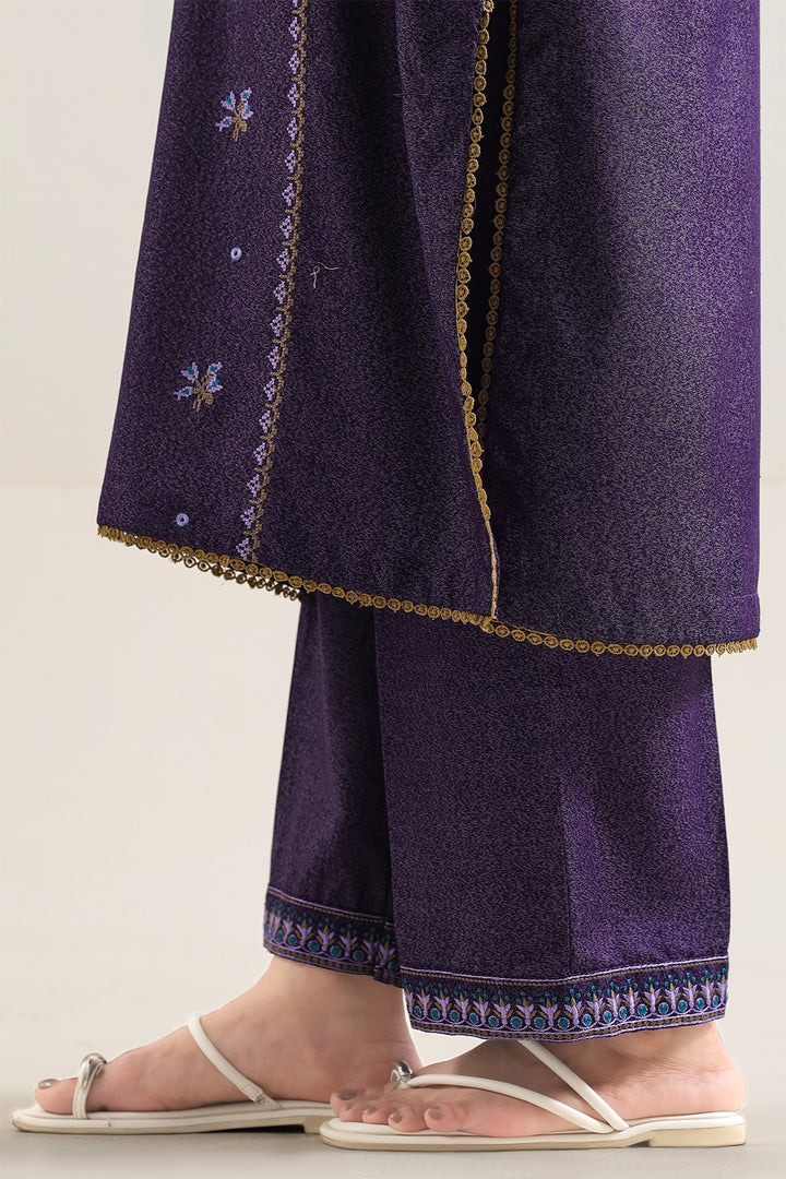 Solid Embroidered Karandi Stitched 2 Piece (Shirt/Trouser) – SAYA