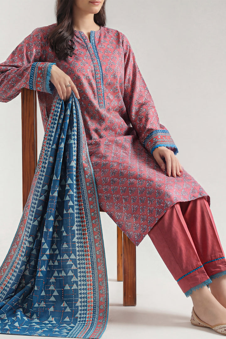 Printed Arabic Linen Stitched 3 Piece – SAYA