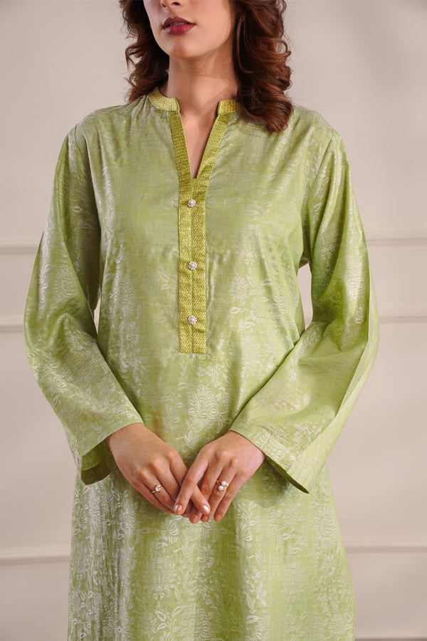 Jacquard Cotton Stitched Shirt