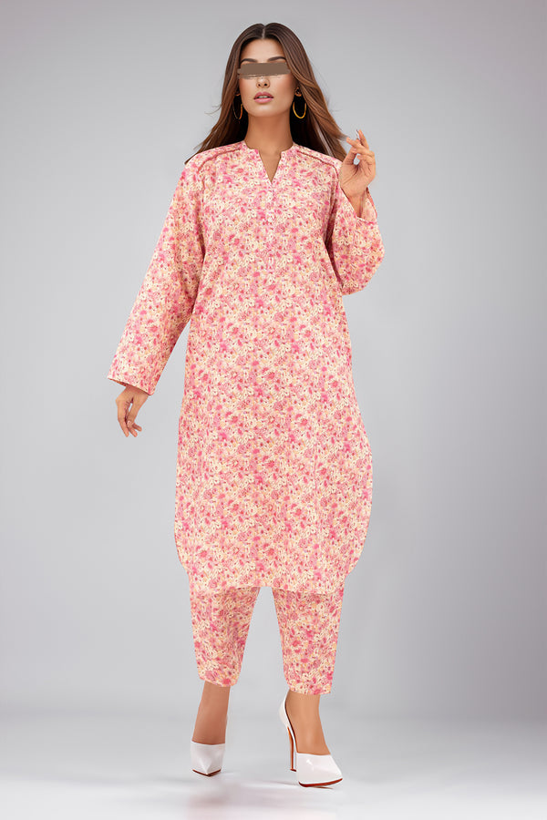 Printed Cotton Dobby Stitched 2 Piece (Shirt/Trouser)