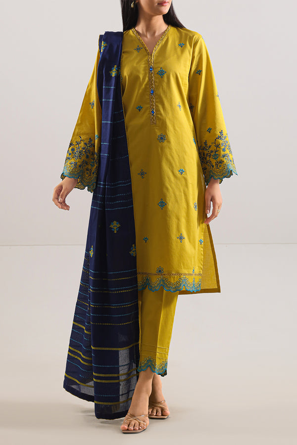 Luxury Pret Cotton Jacquard Stitched 3 Piece