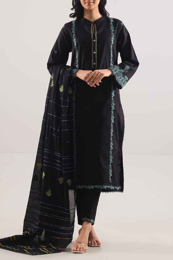 Luxury Pret Embroidered Cotton Jacquard Stitched 3 Piece