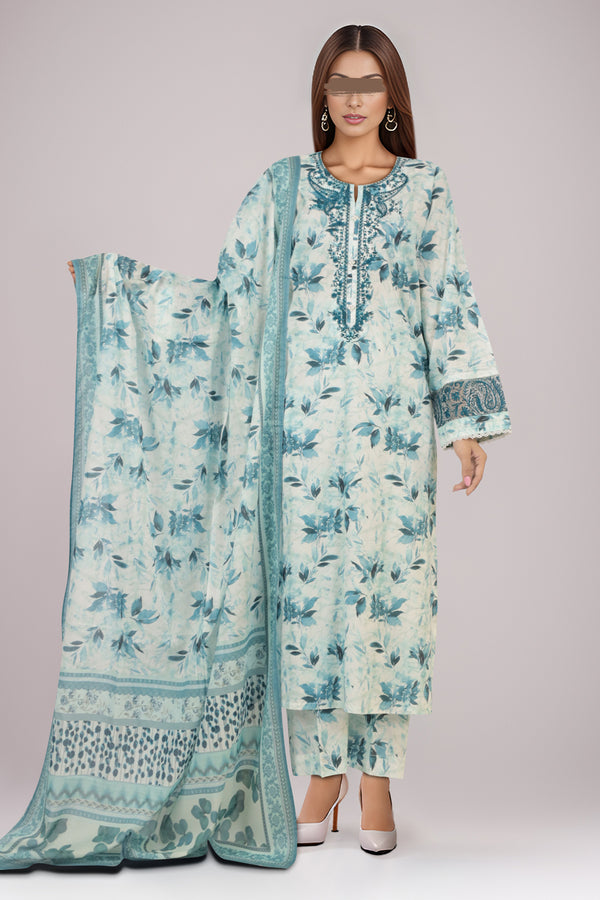 Printed Embroidered Lawn Stitched 3 Piece