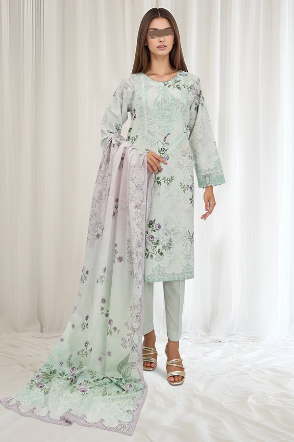 Printed Embroidered Lawn Stitched 3 Piece