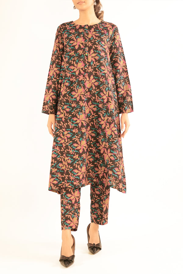 Printed Khaddar Stitched 2 Piece (Shirt/Trouser)