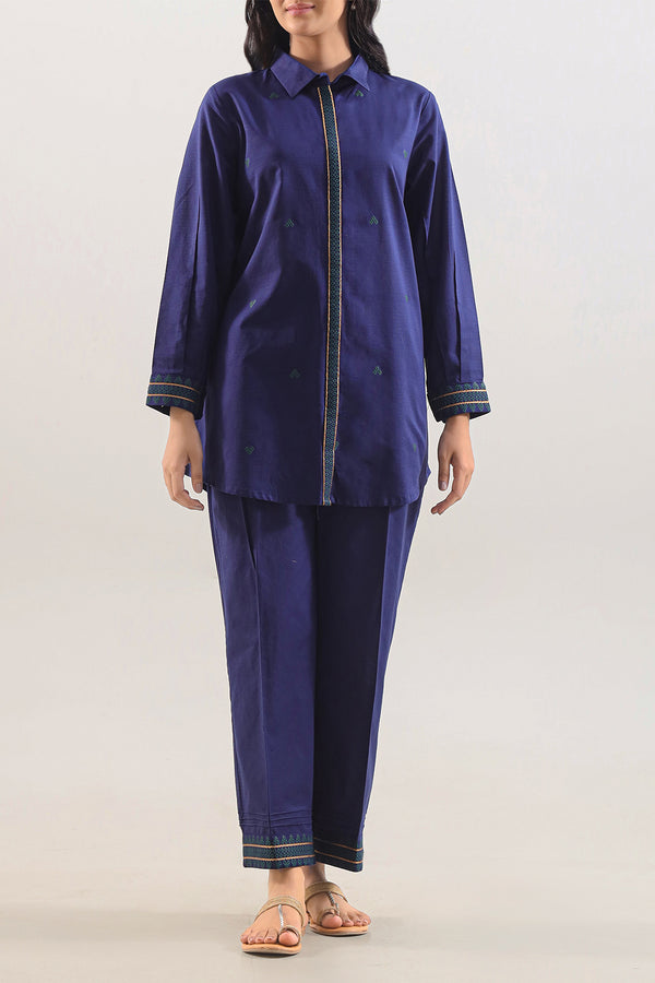 Cotton Jacquard Stitched 2 Piece (Shirt/Trouser)