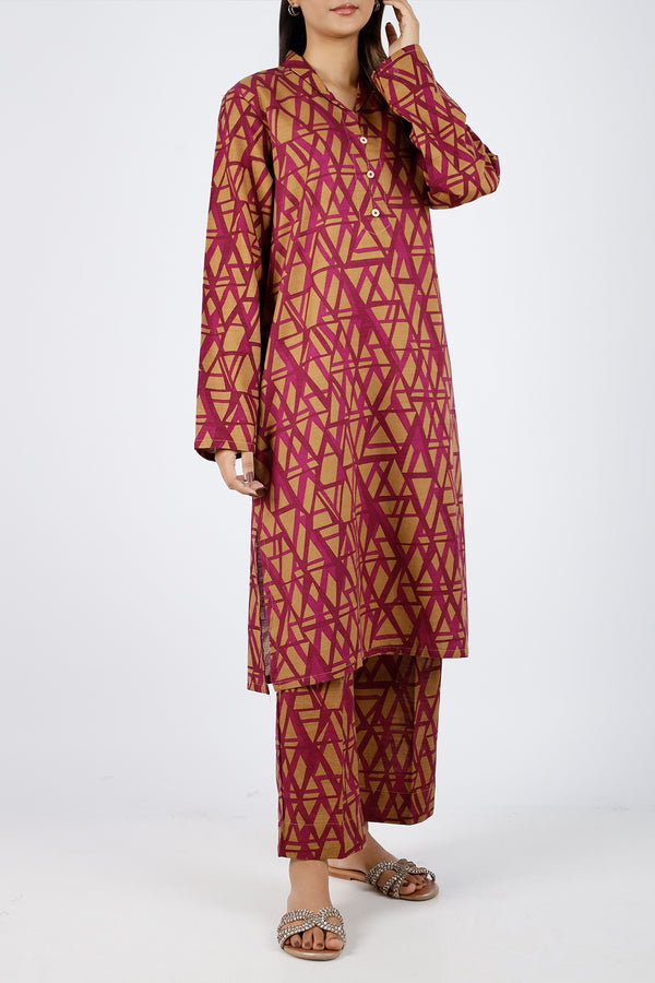 Printed Khaddar Stitched 2 Piece (Shirt/Trouser)