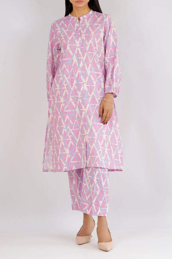 Printed Khaddar Stitched 2 Piece (Shirt/Trouser)