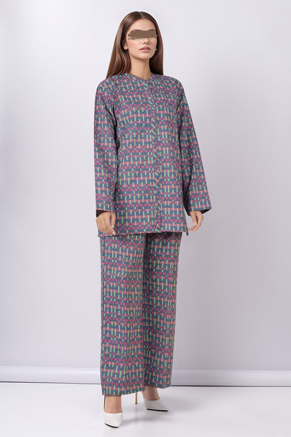 Printed Khaddar Stitched 2 Piece (Shirt/Trouser)