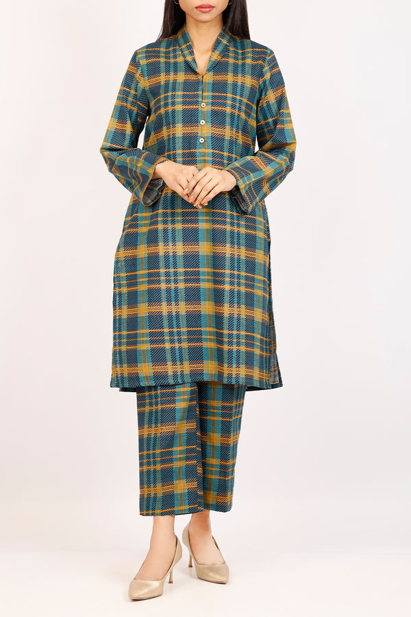 Printed Khaddar Stitched 2 Piece (Shirt/Trouser)