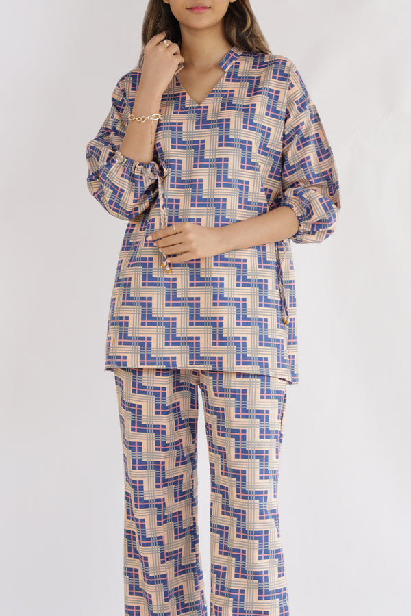 Printed Khaddar Stitched 2 Piece (Shirt/Trouser)