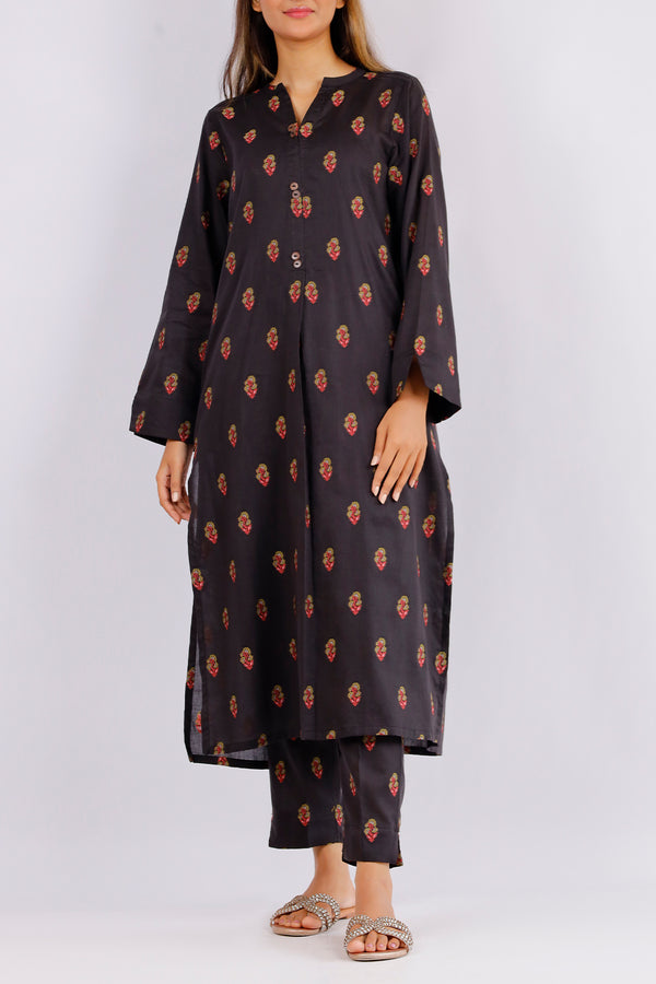 Cotton Jacquard Stitched 2 Piece (Shirt/Trouser)