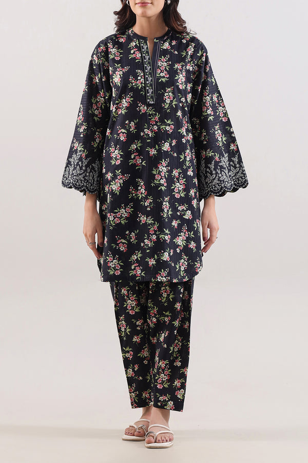 Printed Strip Lawn Stitched 2 Piece (Shirt/Trouser)