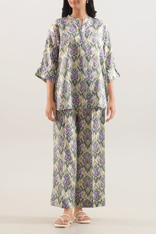 Printed Arabic Lawn Stitched 2 Piece (Shirt/Trouser)