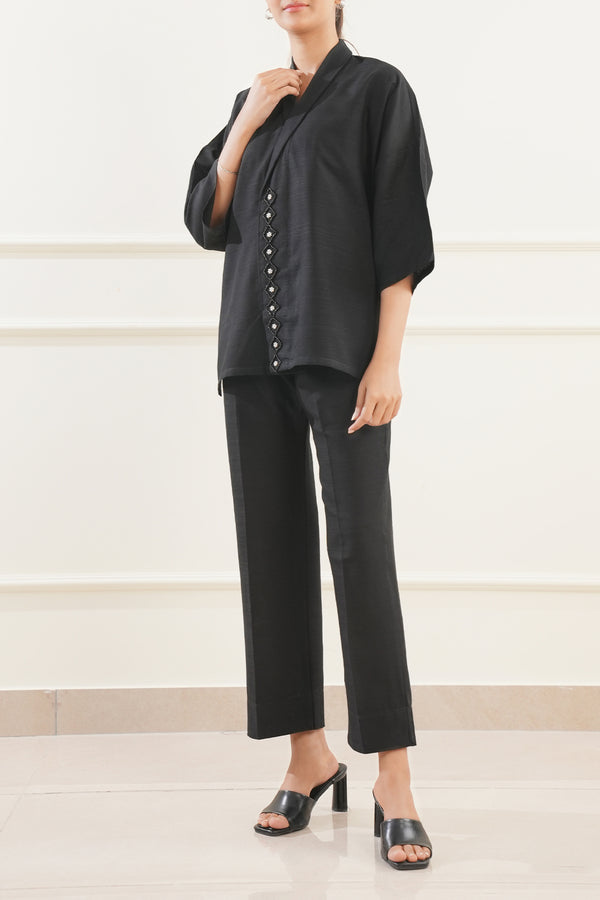 Solid Soft Raw Silk Stitched 2 Piece (Shirt/Trouser)