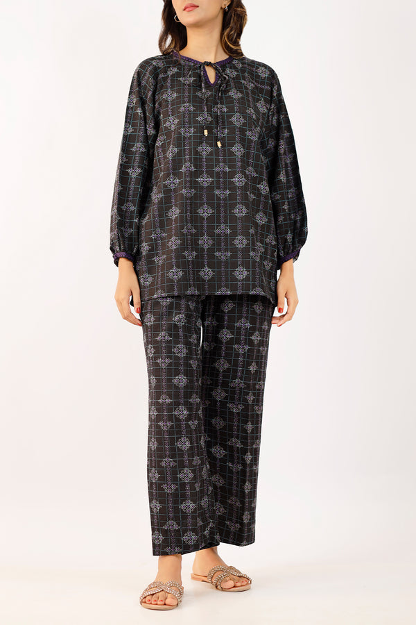 Printed Khaddar Stitched 2 Piece (Shirt/Trouser)