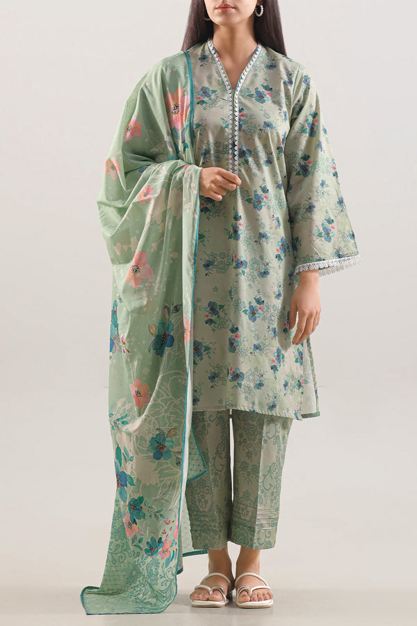 Printed Lawn Stitched 3 Piece