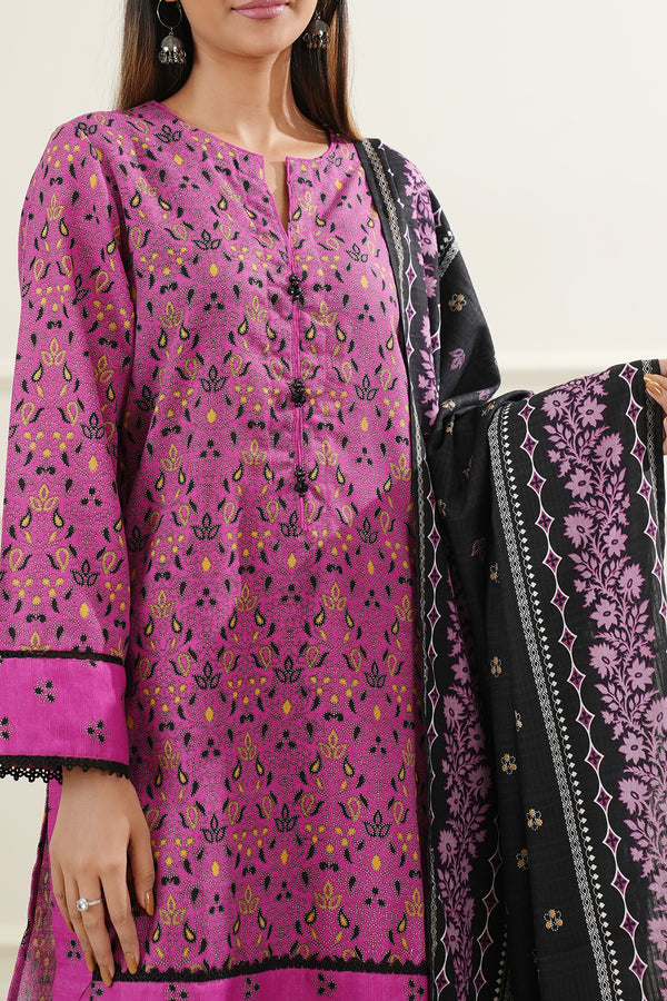 Printed Khaddar Stitched 2 Piece Shirt/Dupatta