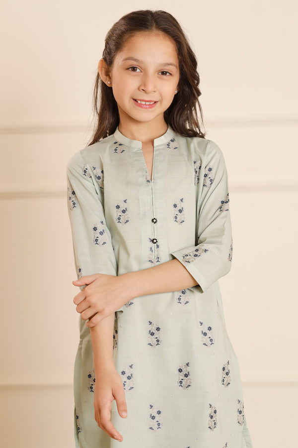Cotton Jacquard  Stitched Shirt/trouser For Kids