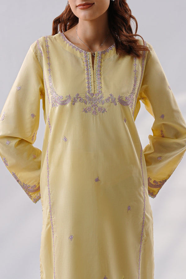 Solid Embroidered Cotton Stitched Shirt