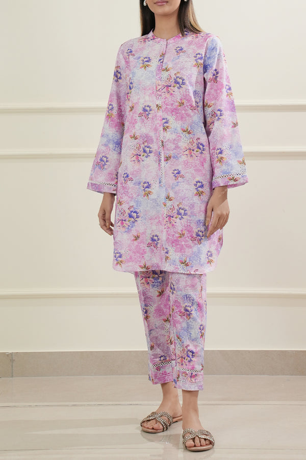 Printed Khaddar Stitched 2 Piece (Shirt/Trouser)