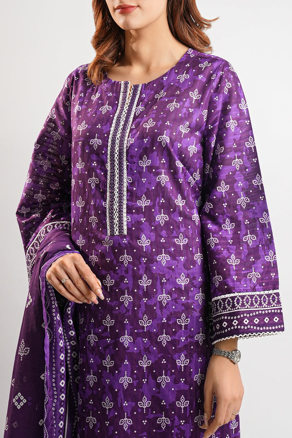 Printed Lawn Stitched 2 Piece (Shirt/Dupatta)