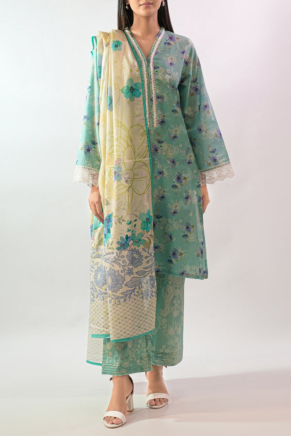 Printed Lawn Stitched 3 Piece