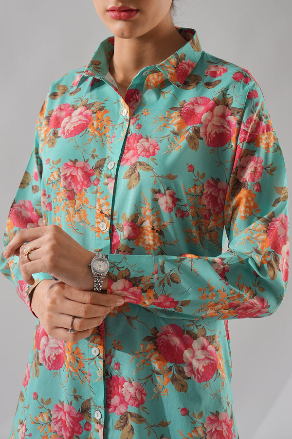 Printed Cambric Stitched Shirt