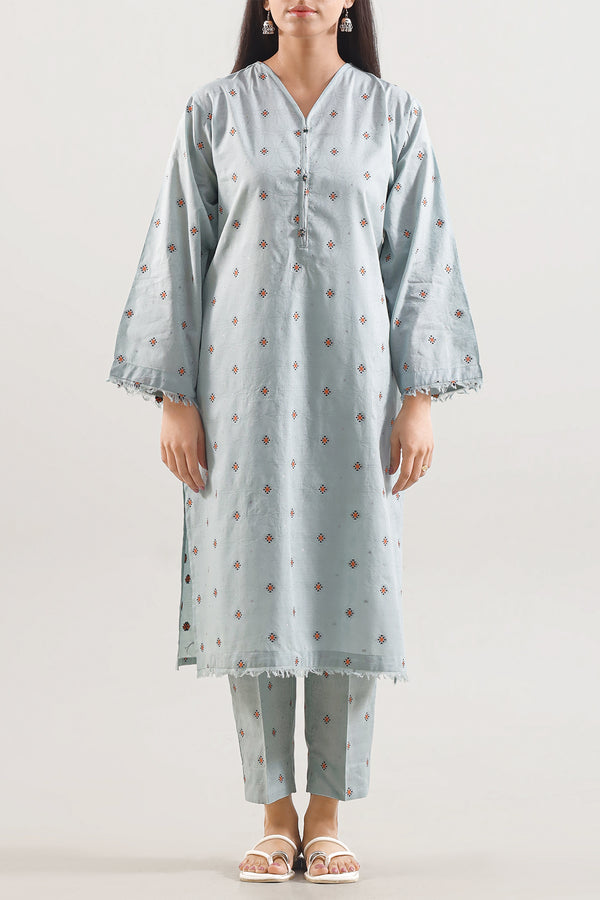 Cotton Jacquard Stitched 2 Piece (Shirt/Trouser)