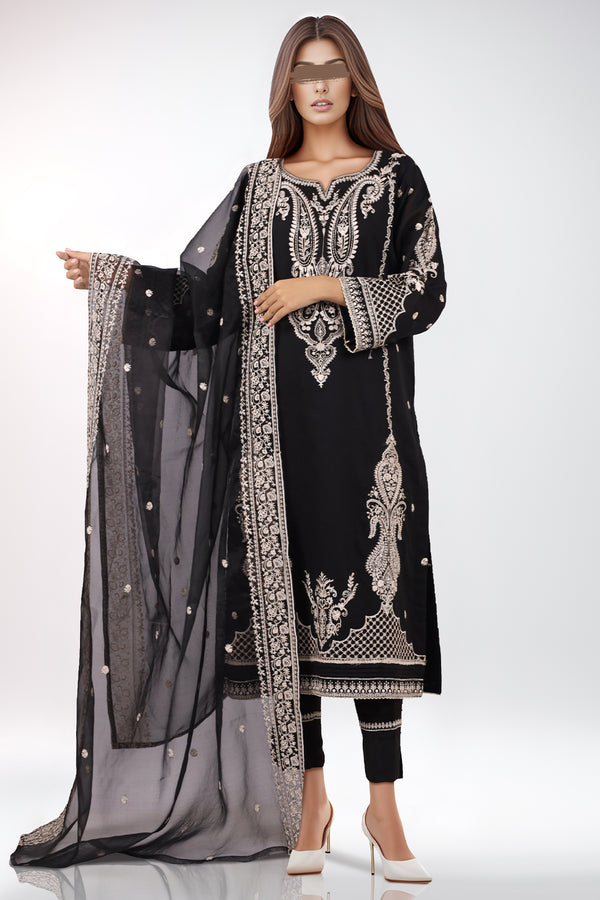 Organza Embroidered dupatta