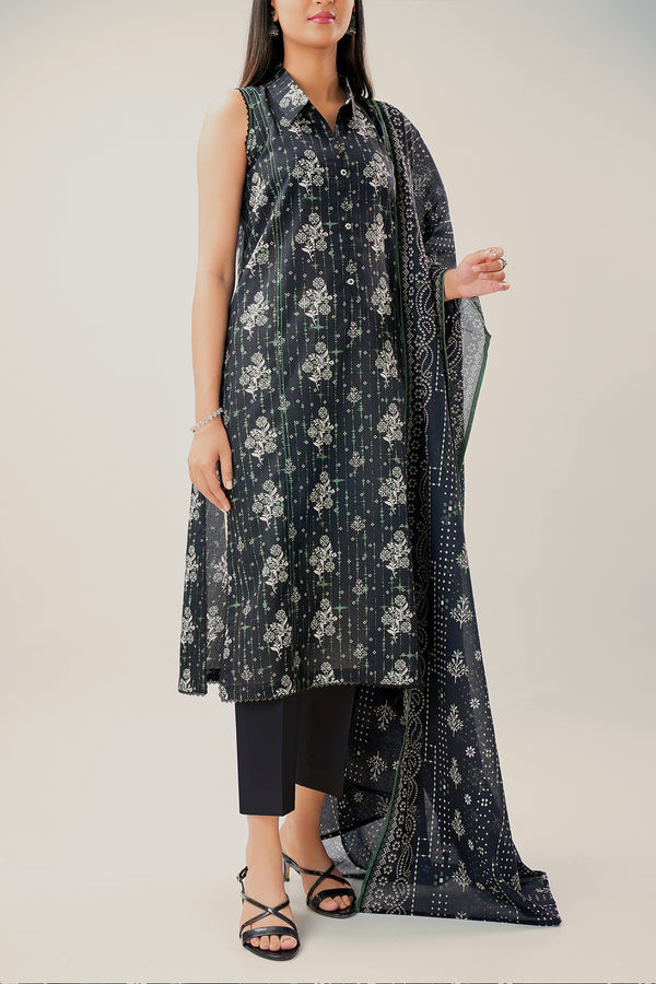 Unstitched Printed Lawn 3 Piece