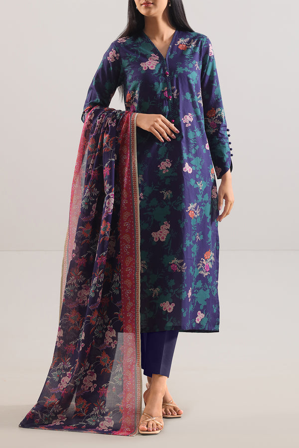 Unstitched Printed Lawn 3 Piece