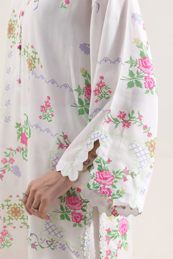 Unstitched Printed Lawn 3 Piece – SAYA