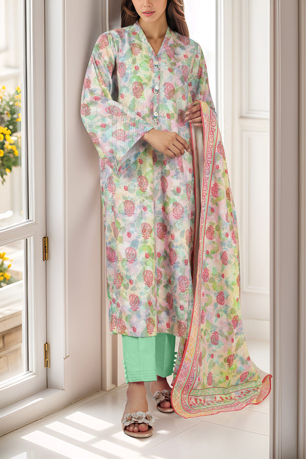 Unstitched Printed Soft Touch Cotton 3 Piece