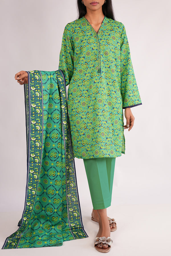 Unstitched Jacquard Khaddar 3 Piece