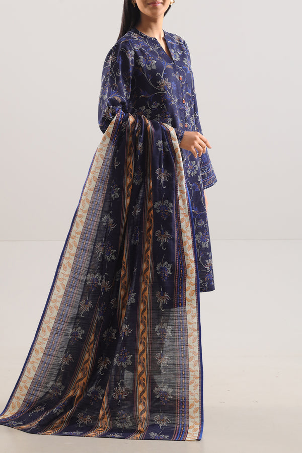 Unstitched Printed Lawn 3 Piece