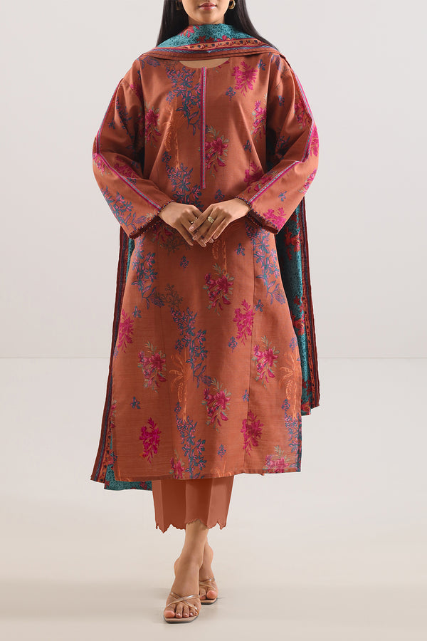 Unstitched Printed Lawn 3 Piece