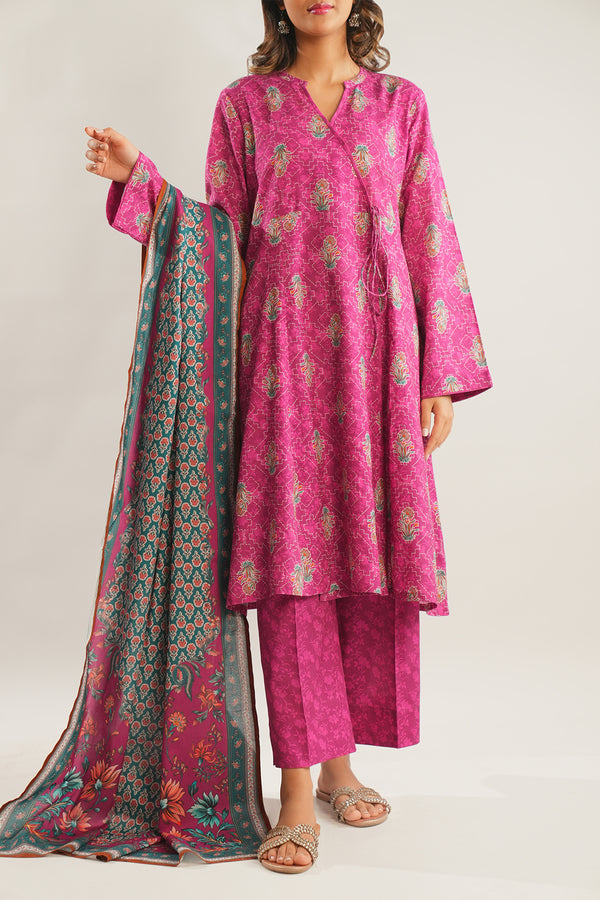 Unstitched Printed Soft Touch Cotton Shirt