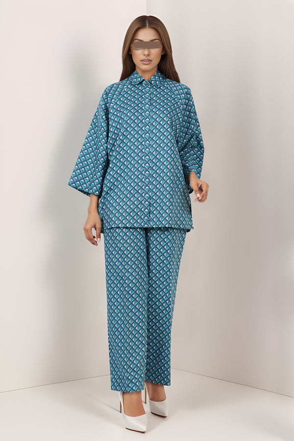 Unstitched Printed Cotton Khaddar 2 Piece (Shirt/Trouser)