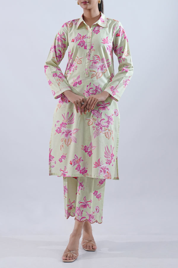 Unstitched Printed Lawn 2 Piece (Shirt/Trouser)