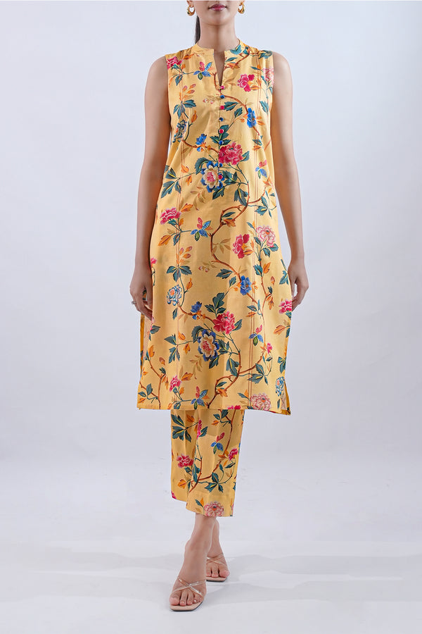 Unstitched Printed Lawn 2 Piece Shirt/Trouser