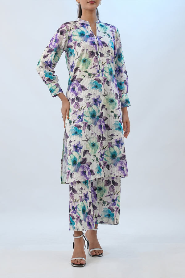 Unstitched Printed Lawn 2 Piece (Shirt/Trouser)