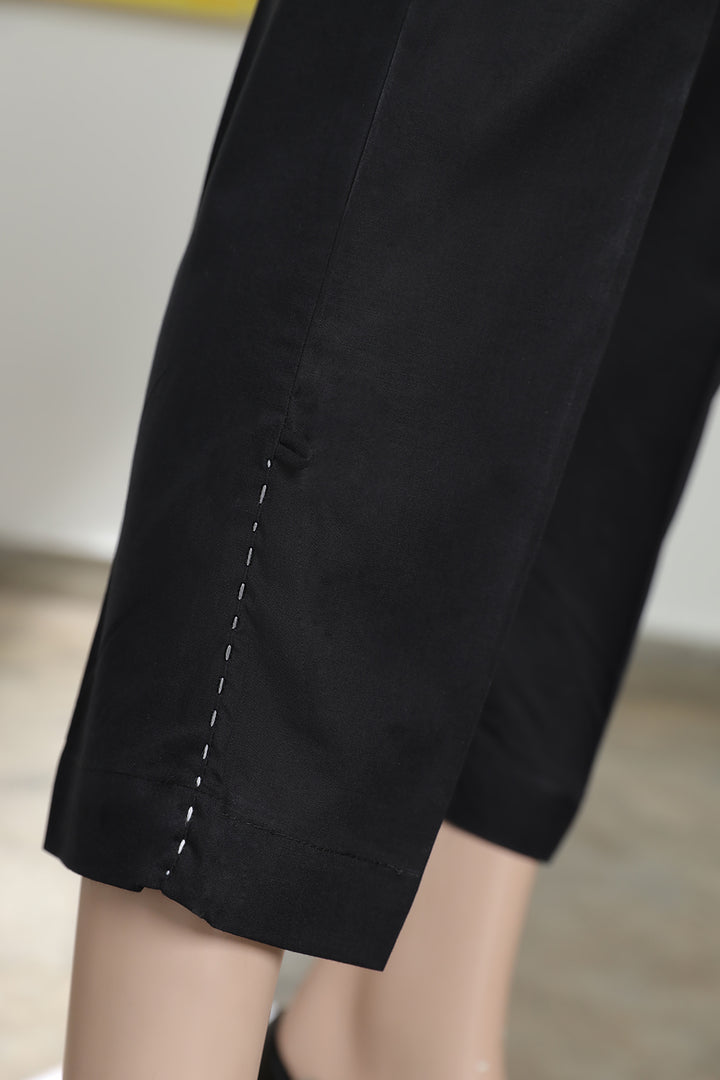 jet black Cambric Pants for women