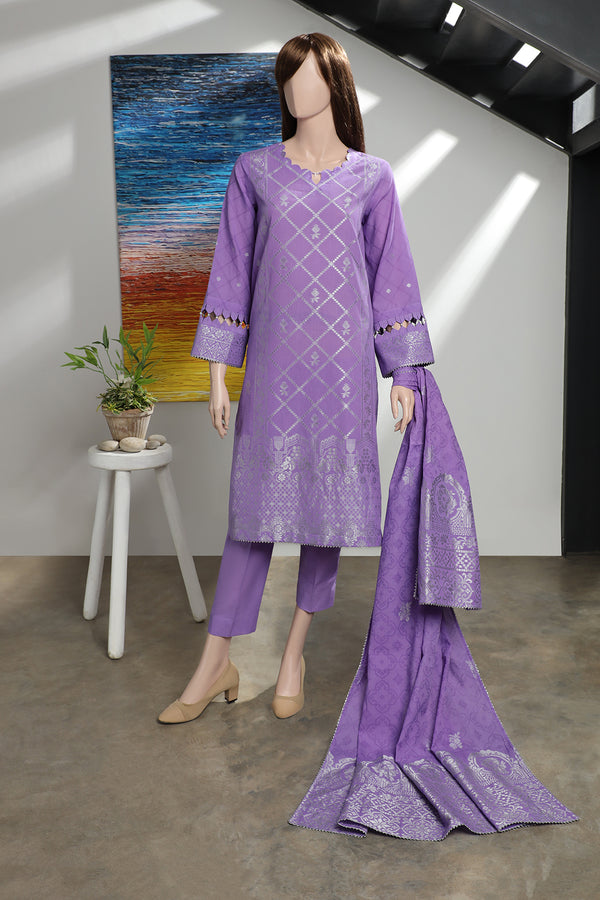 Unstitched Jacquard Cotton 2 Piece (Shirt/Dupatta)